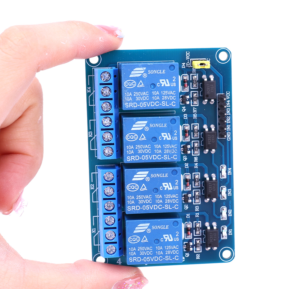 Relay Module 5V - لوحة ريلاي 4 قنوات 5 فولت