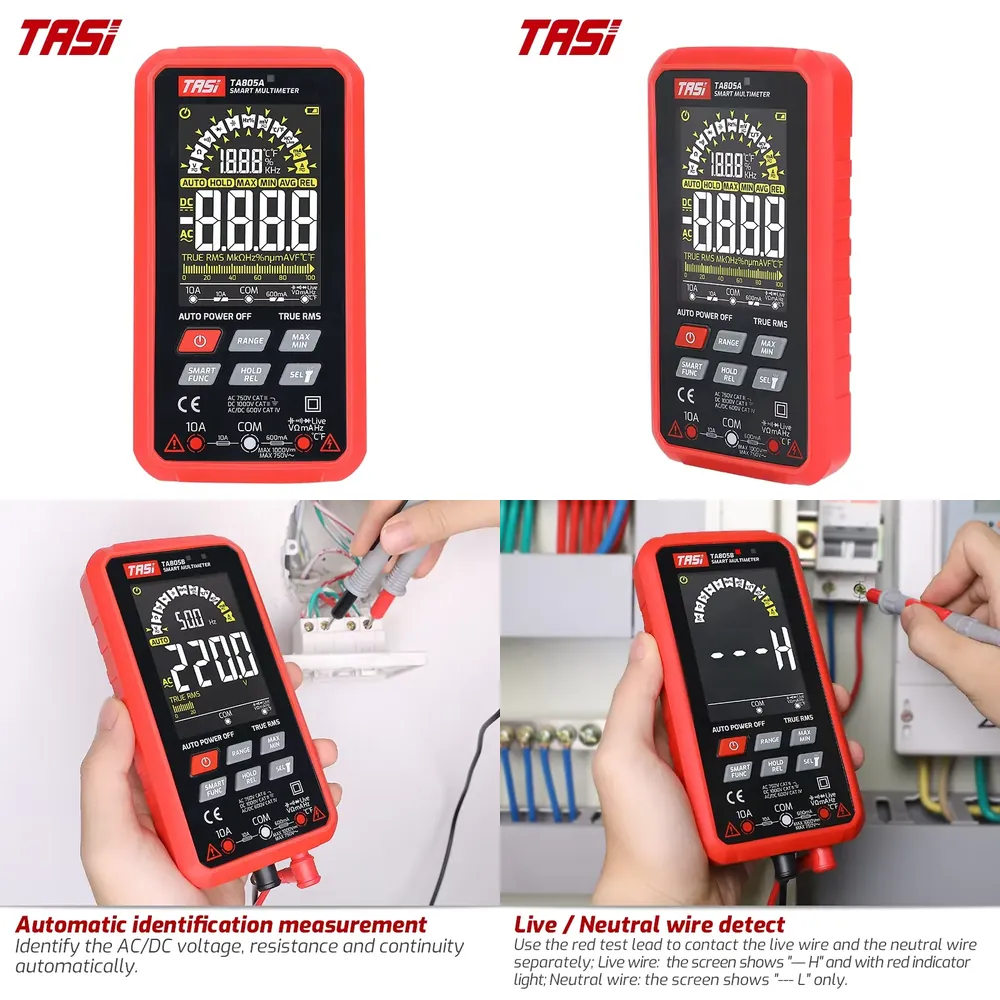 Multimeter Digital - جهاز قياس رقمي ذكي TASI TA805A