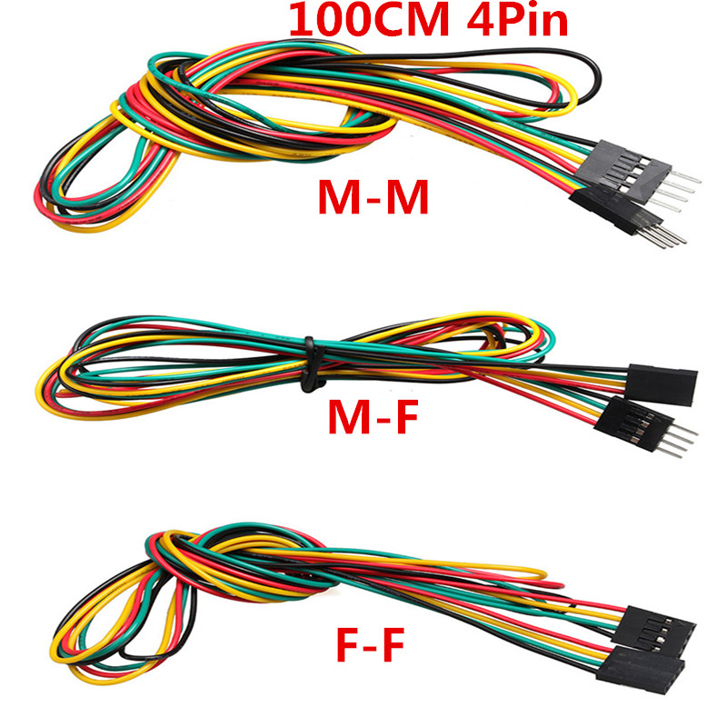 Diy Electronics Breadboard - 10 قطعة/الوحدة 4pin 100 سنتيمتر M-M/M-F/F-F