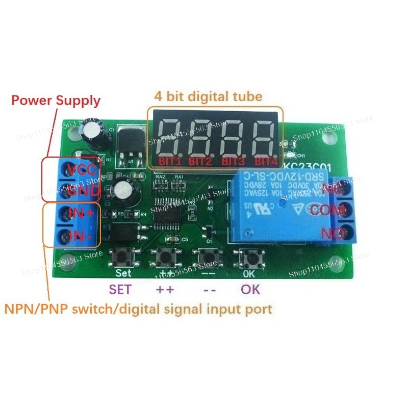 Relay Module 5V - وحدة ريلاي متعددة الوظائف لعد النبضات