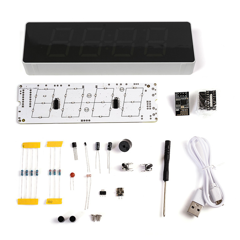 Diy Electronics For Beginners - مجموعة ساعة إلكترونية ذكية واي فاي