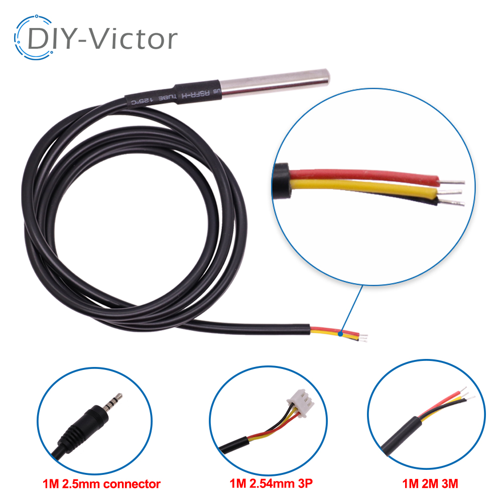 Ds18B20 Temperature Sensor - الفولاذ المقاوم للصدأ مسبار درجة الحرارة