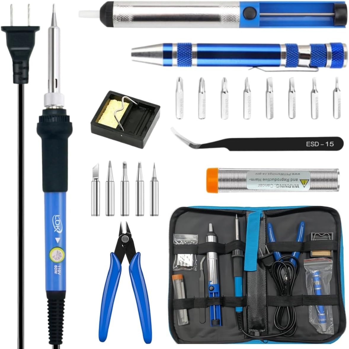 Desoldering Pump Solder - طقم كاوية لحام 60 واط مع