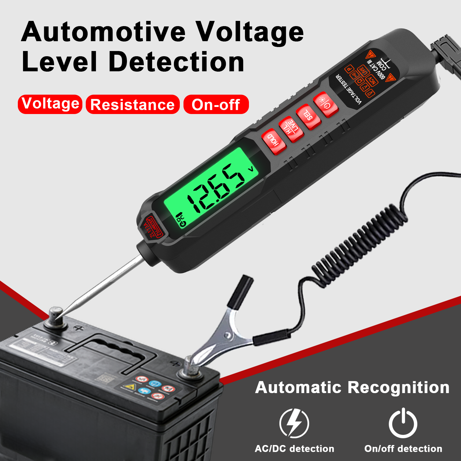 Multimeter Digital - جهاز اختبار دوائر السيارات الذكي، قلم