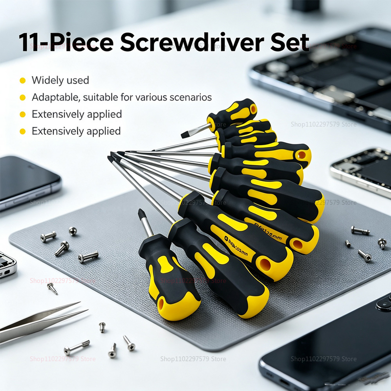 Diy Electronics Workshop - طقم مفكات مغناطيسية 11 في 1