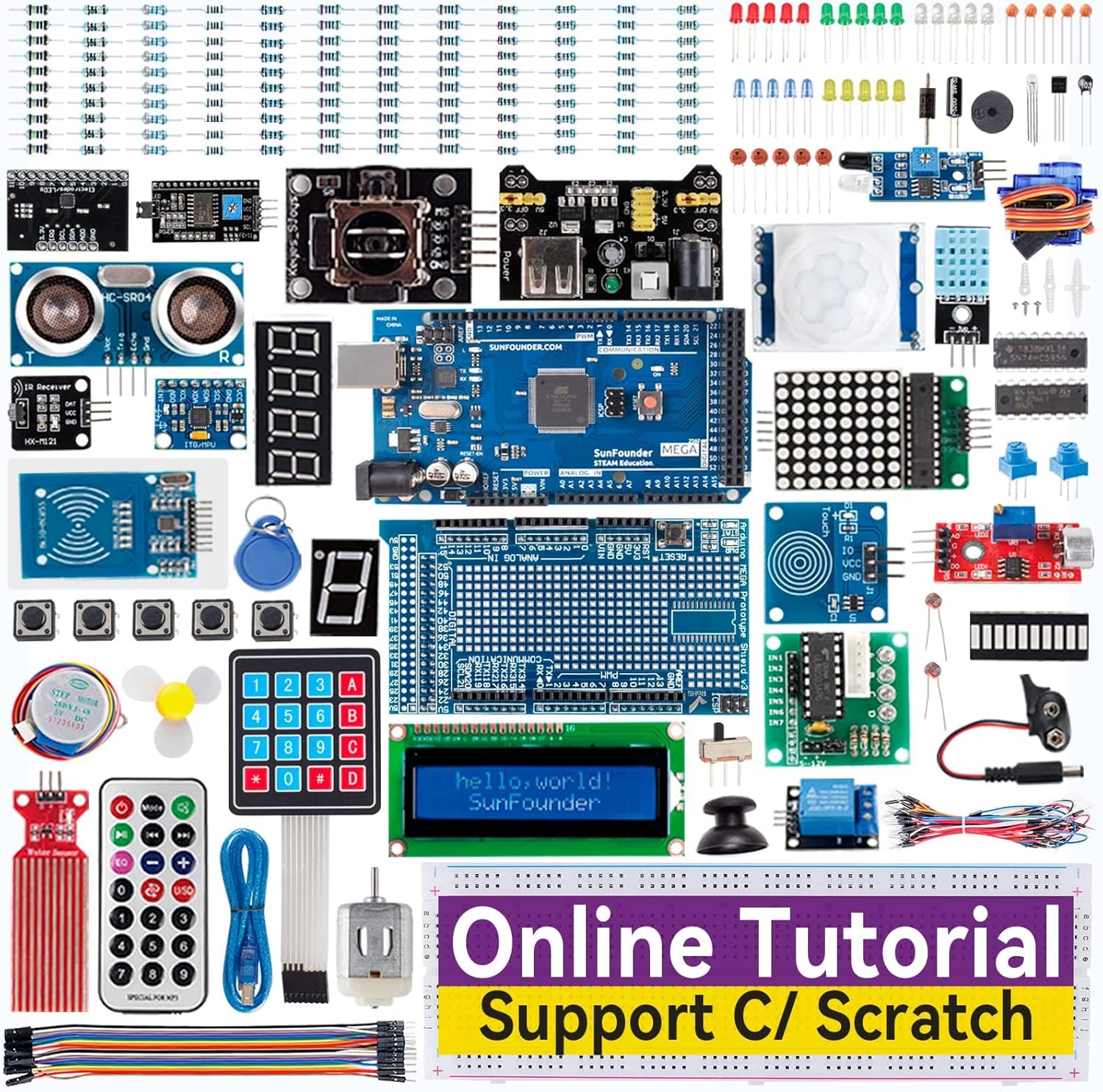 Arduino Uno Starter Kit - مجموعة أدوات الإلكترونيات الأساسية الأكثر اكتمالاً