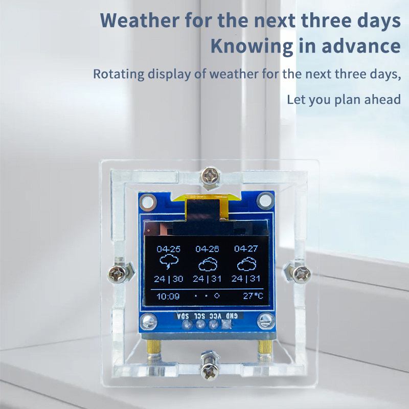طقم ساعة الطقس المصغرة ESP8266 - مراجعة Diy Electronics For Beginners وسعره