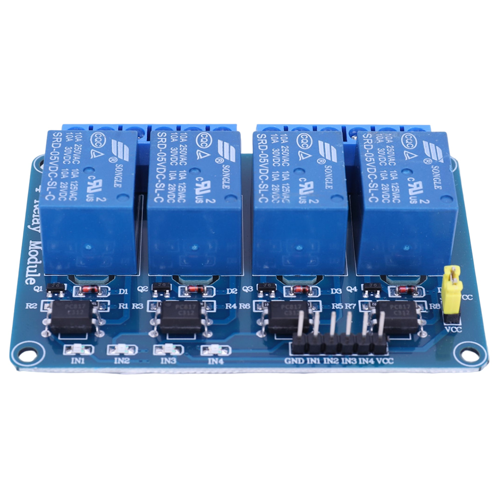 لوحة ريلاي 4 قنوات 5 فولت 12 ف - مراجعة Relay Module 5V وسعره