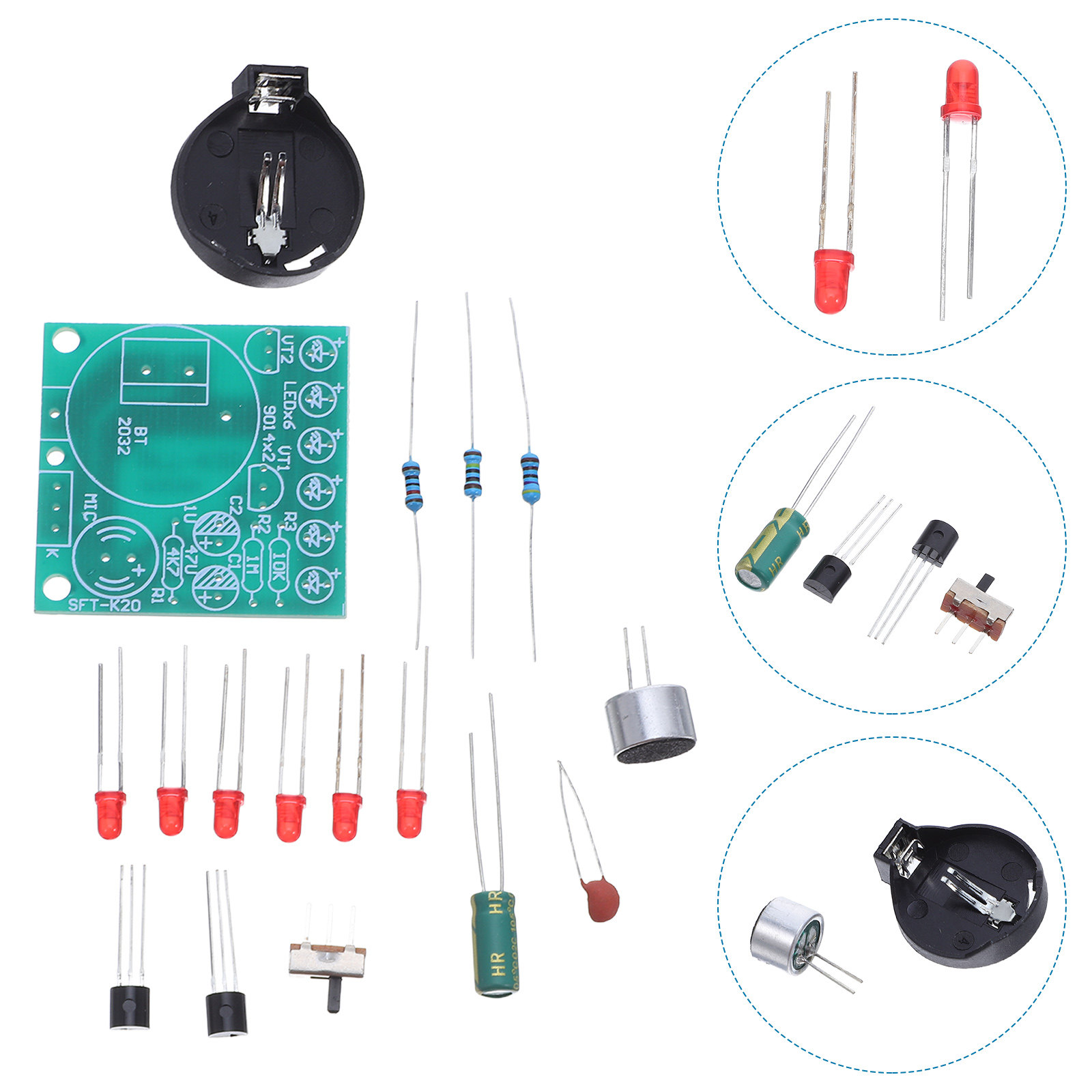 طقم ميترونوم LED يعمل بالصوت،  - مراجعة Diy Electronics Projects For Kids وسعره
