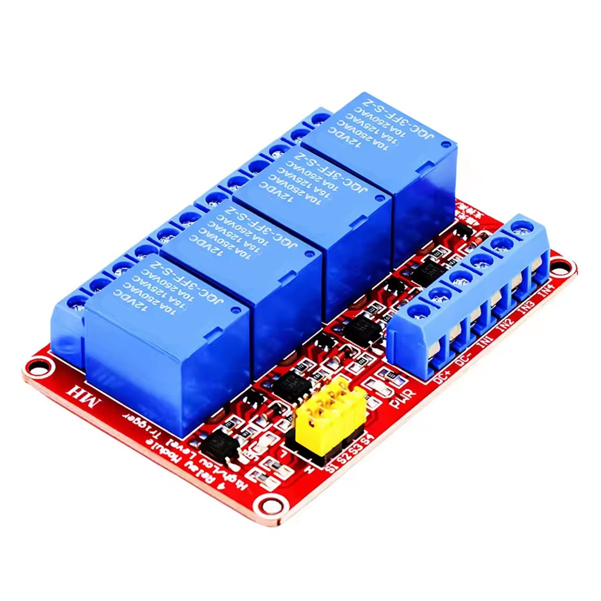 وحدة ريلاي A49T رباعية القنوات - مراجعة Relay Module 5V وسعره