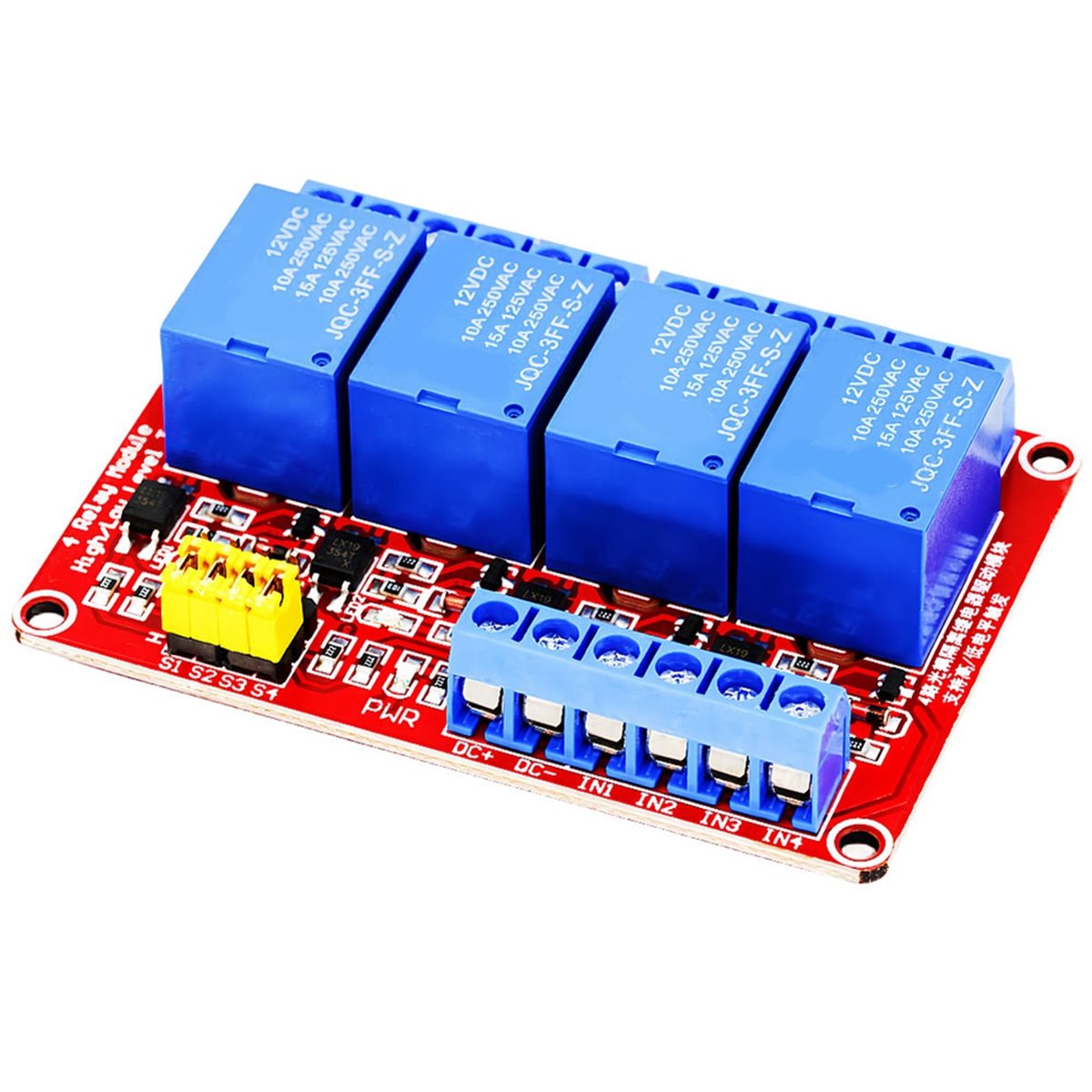 وحدة ريلاي A49T رباعية القنوات - مراجعة Relay Module 5V وسعره