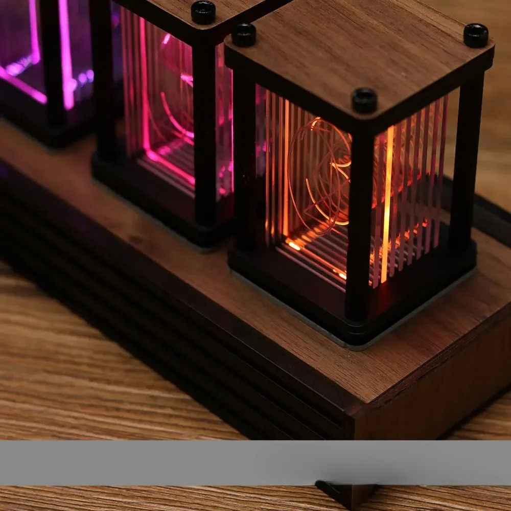 RGB Nixie أنبوب ساعة لتقوم بها - مراجعة Diy Electronics Desk وسعره