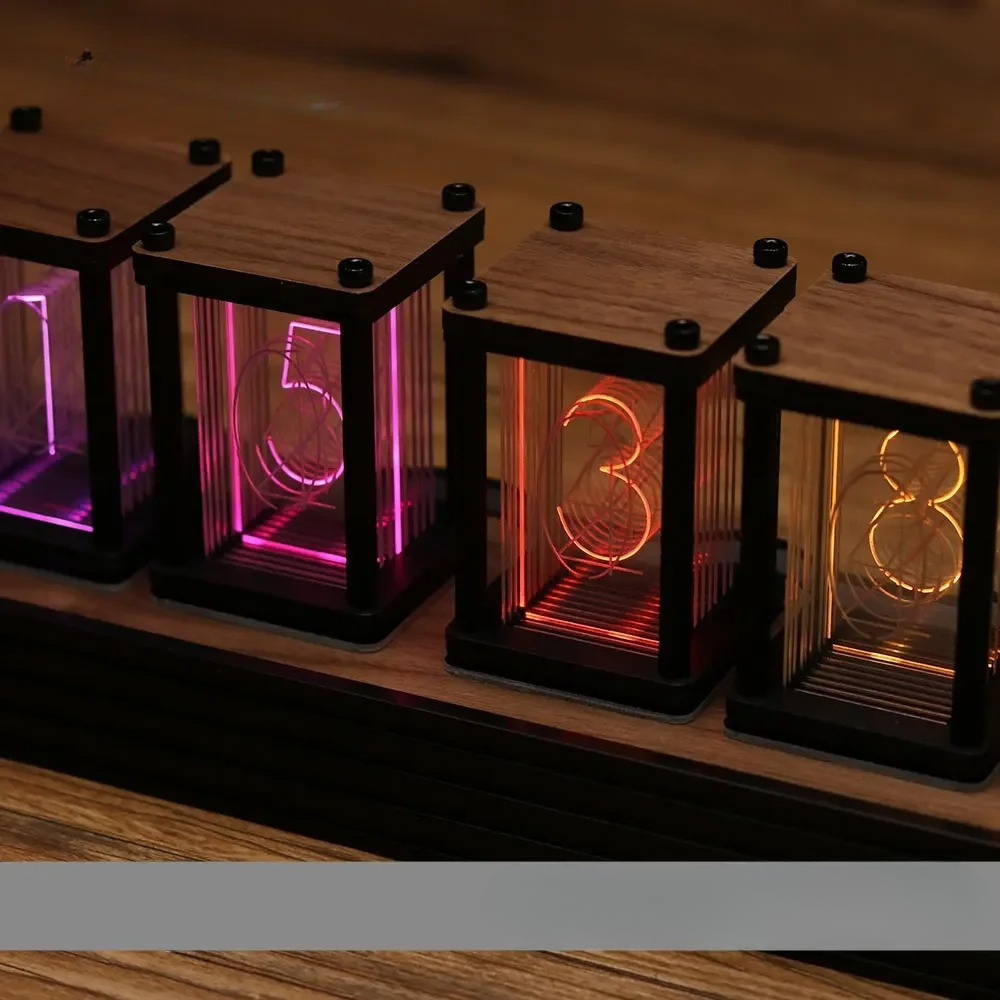 RGB Nixie أنبوب ساعة لتقوم بها - مراجعة Diy Electronics Desk وسعره