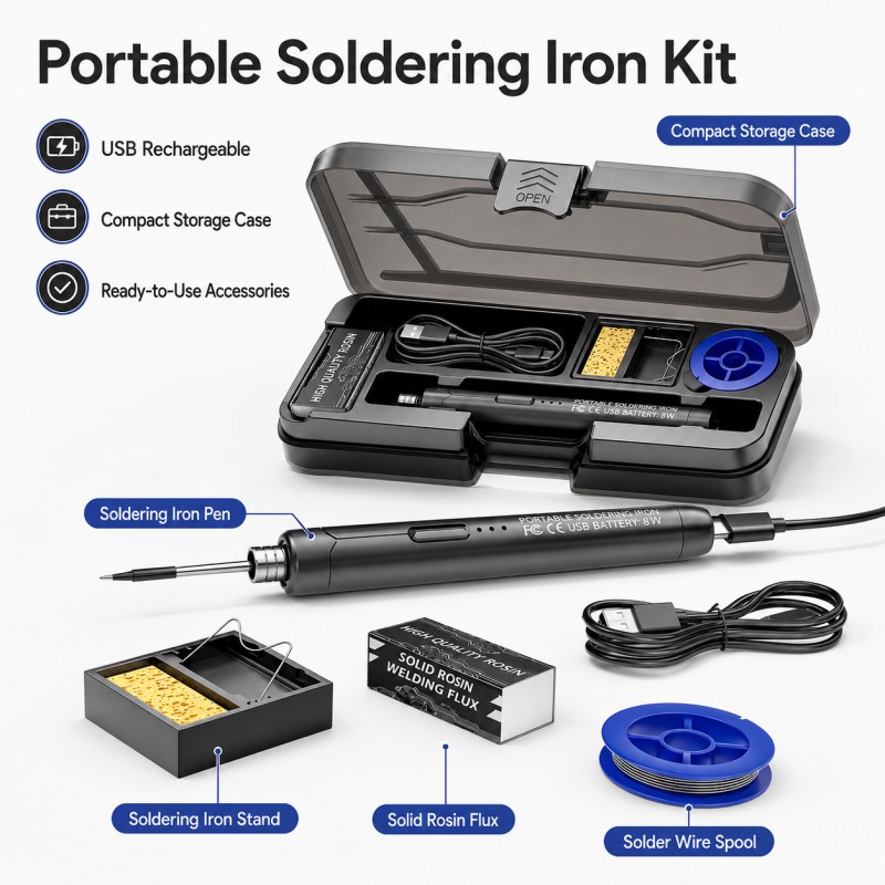 طقم مكواة لحام قابلة لإعادة ال - مراجعة Diy Electronics Bench وسعره