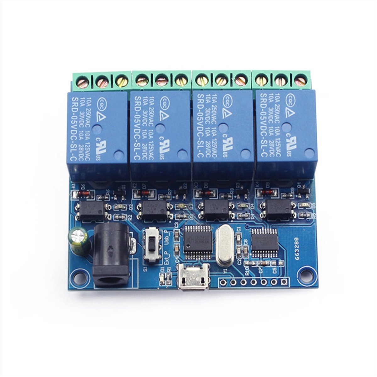 وحدة ريلاي USB رباعية القنوات  - مراجعة Relay Module 5V وسعره