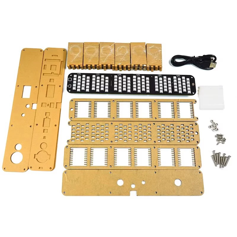 طقم ساعة أنبوبية مضيئة للتركيب - مراجعة Diy Electronics Desk وسعره