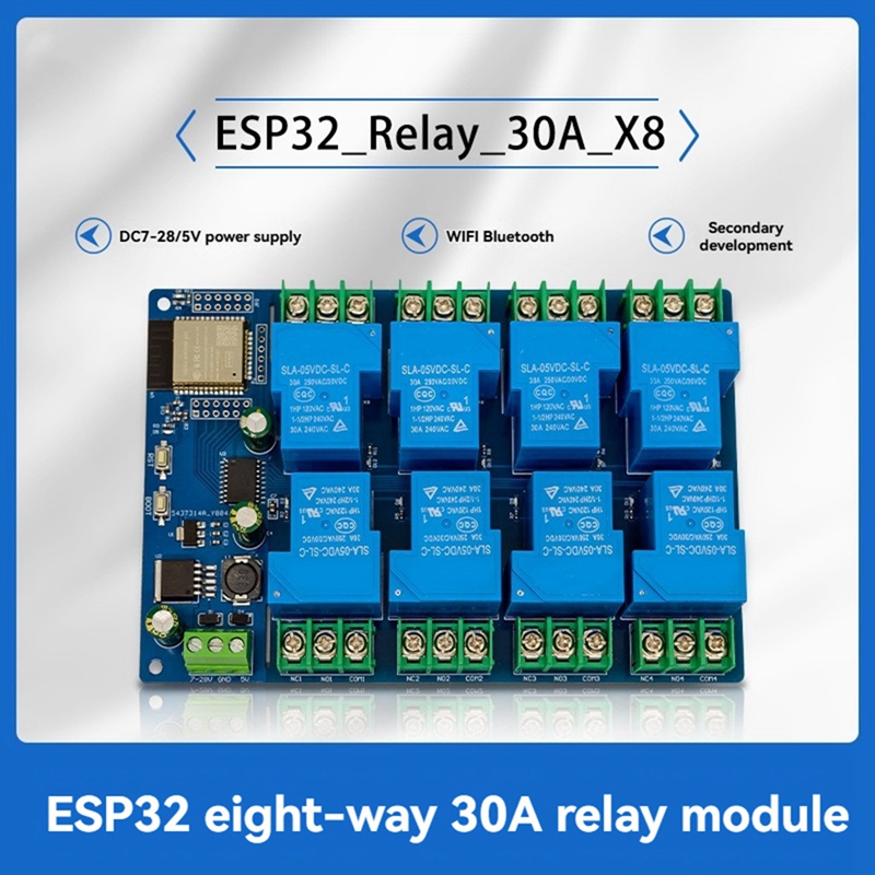 8 قناة وحدة التتابع 30A DC7-28 - مراجعة Relay Module 5V وسعره