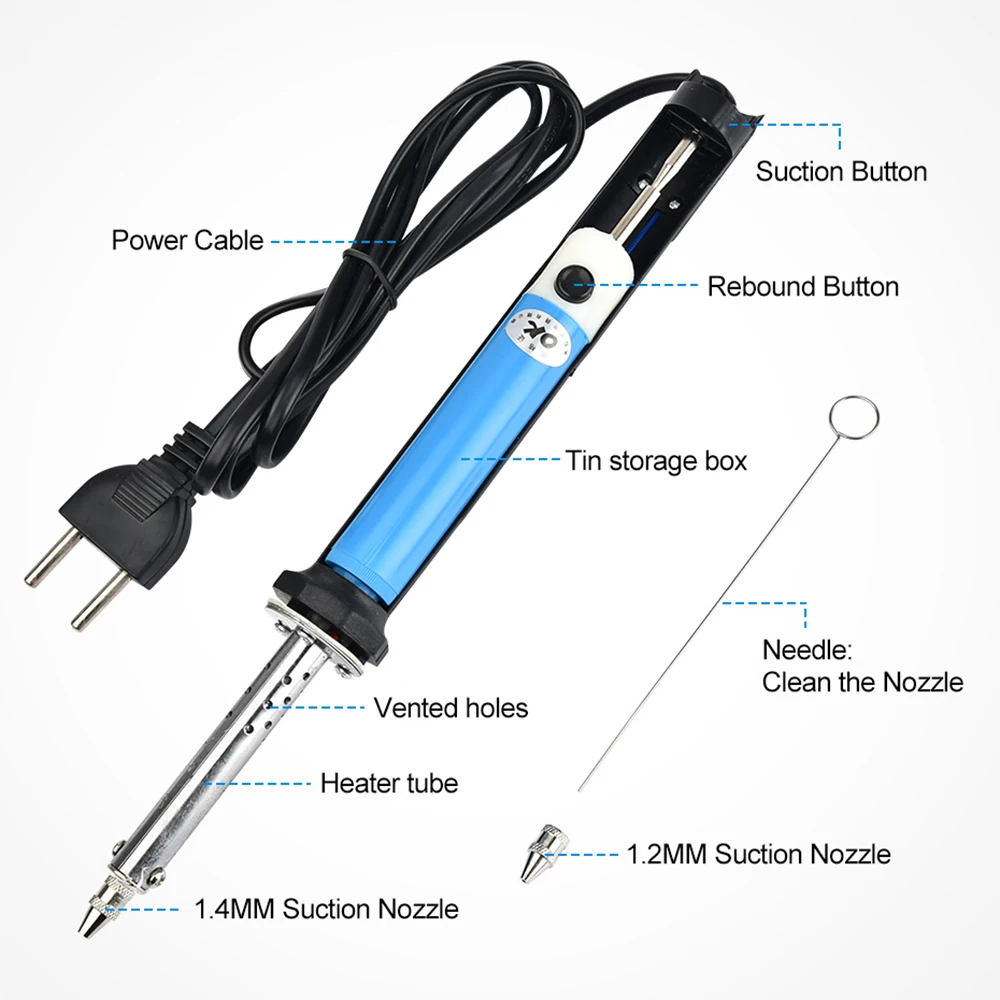 قلم شفط كهربائي 2 في 1 للحام و - مراجعة Desoldering Pump Solder وسعره