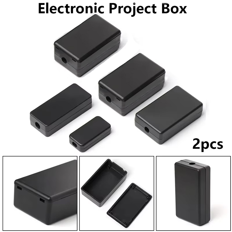 2 قطعة صندوق أسود بلاستيكي مقا - مراجعة Diy Electronics Organizer وسعره
