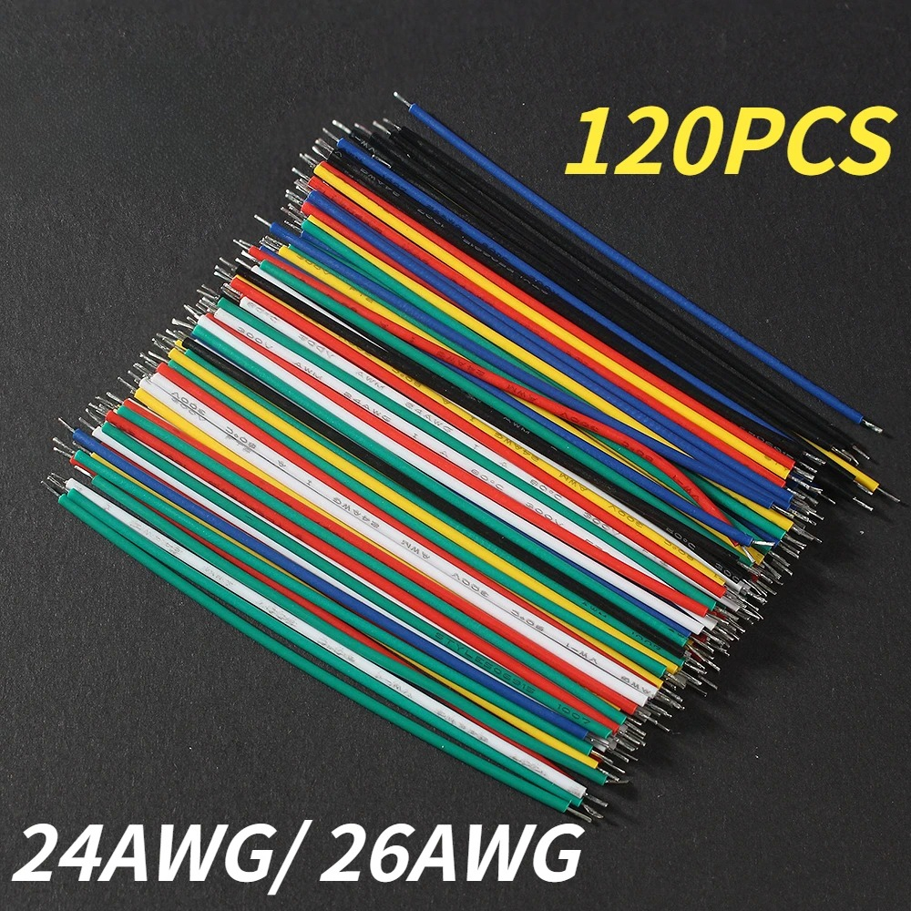 120 قطعة 24AWG/26AWG أسلاك توص - مراجعة Diy Electronics Breadboard وسعره