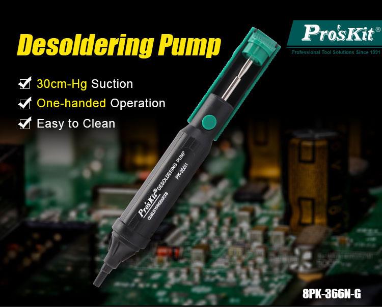 Pro'sKit أصلي 100% 8PK-366N-G  - مراجعة Desoldering Pump Solder وسعره