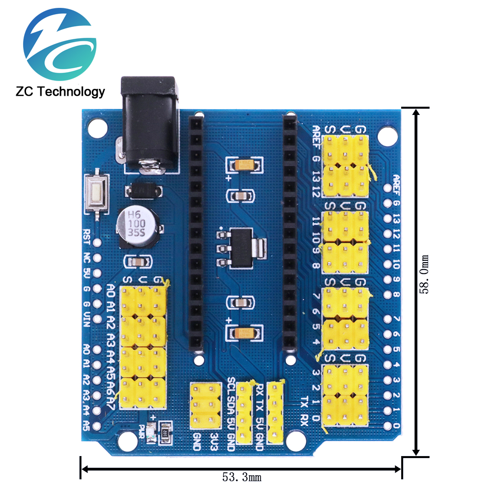 ATMEGA328P Nano IO Shield, UNO - مراجعة Arduino Uno Starter Kit وسعره