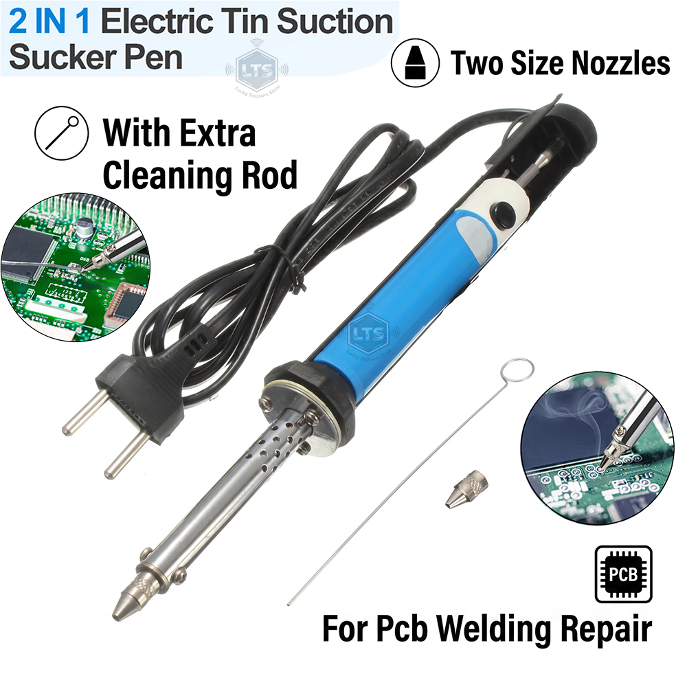 قلم شفط القصدير الكهربائي 110  - مراجعة Desoldering Pump Solder وسعره