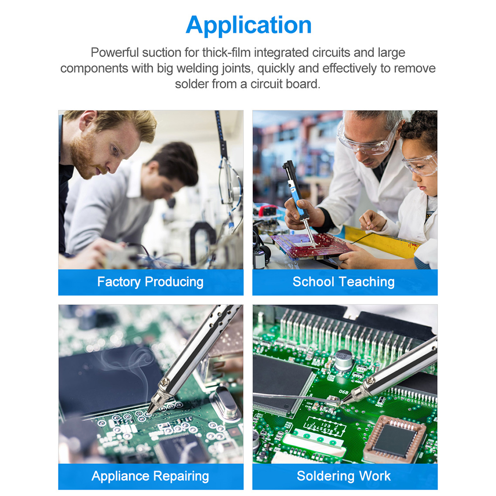 قلم شفط القصدير الكهربائي 110  - مراجعة Desoldering Pump Solder وسعره