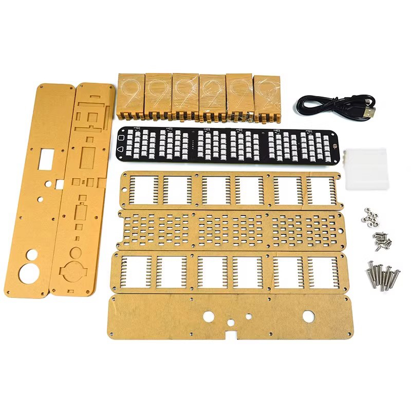 طقم ساعة أنبوبية مضيئة للتركيب - مراجعة Diy Electronics Desk وسعره