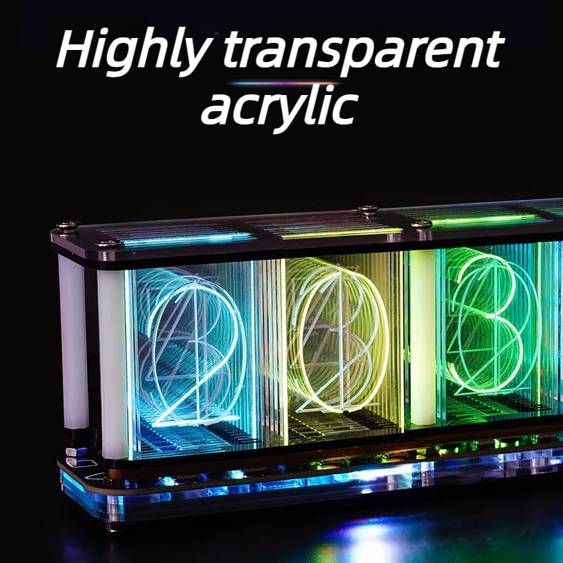 طقم ساعة أنبوبية مضيئة للتركيب - مراجعة Diy Electronics Desk وسعره