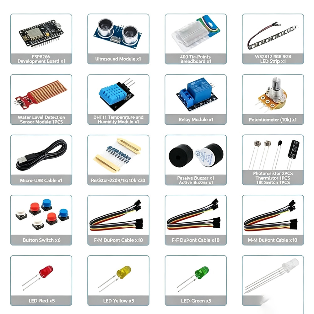 لوحة تطوير واي فاي ESP8266 مع  - مراجعة Arduino Uno Starter Kit وسعره