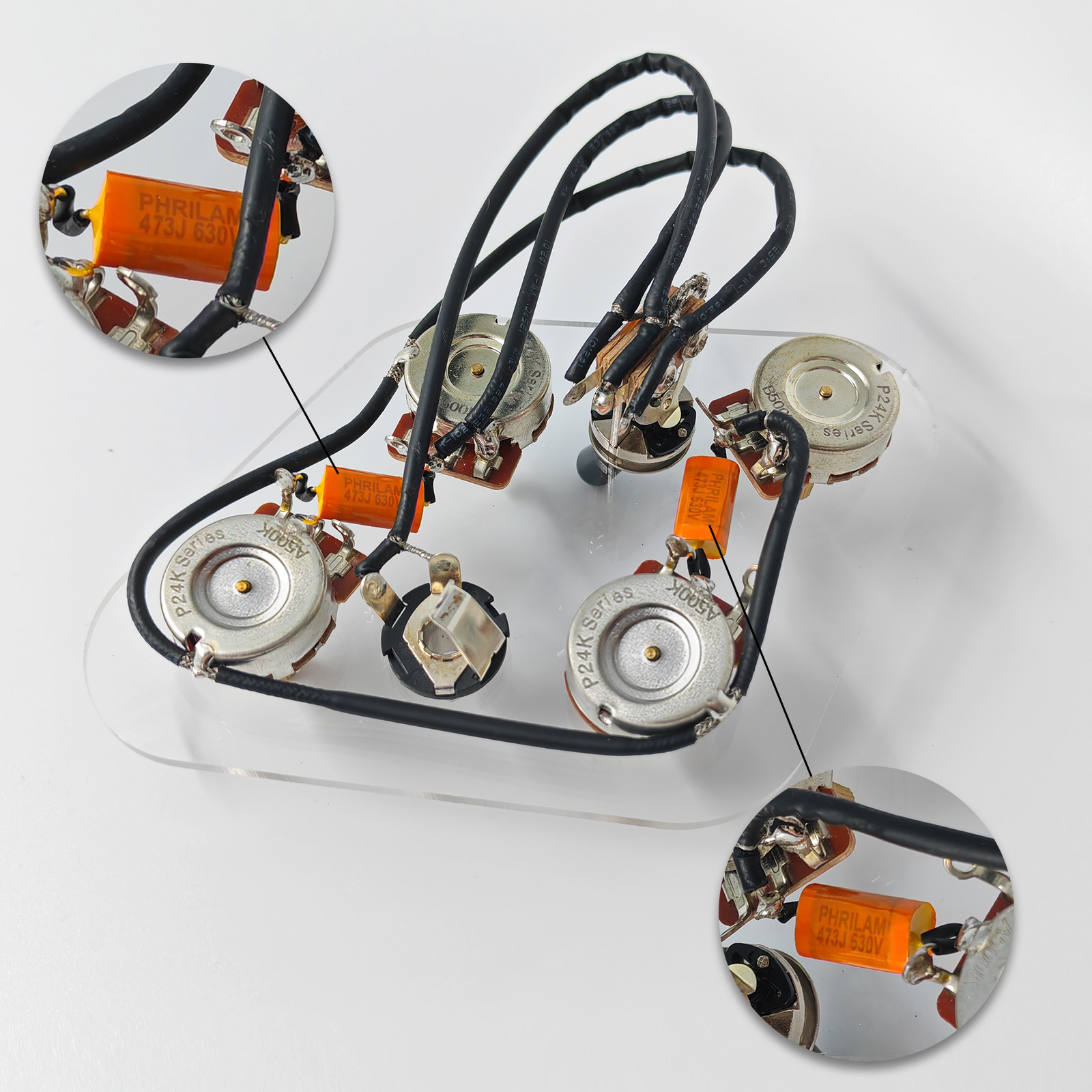 PHRILM 2T2V SG طقم جيتار كهربا - مراجعة Diy Electric Guitar Electronics وسعره
