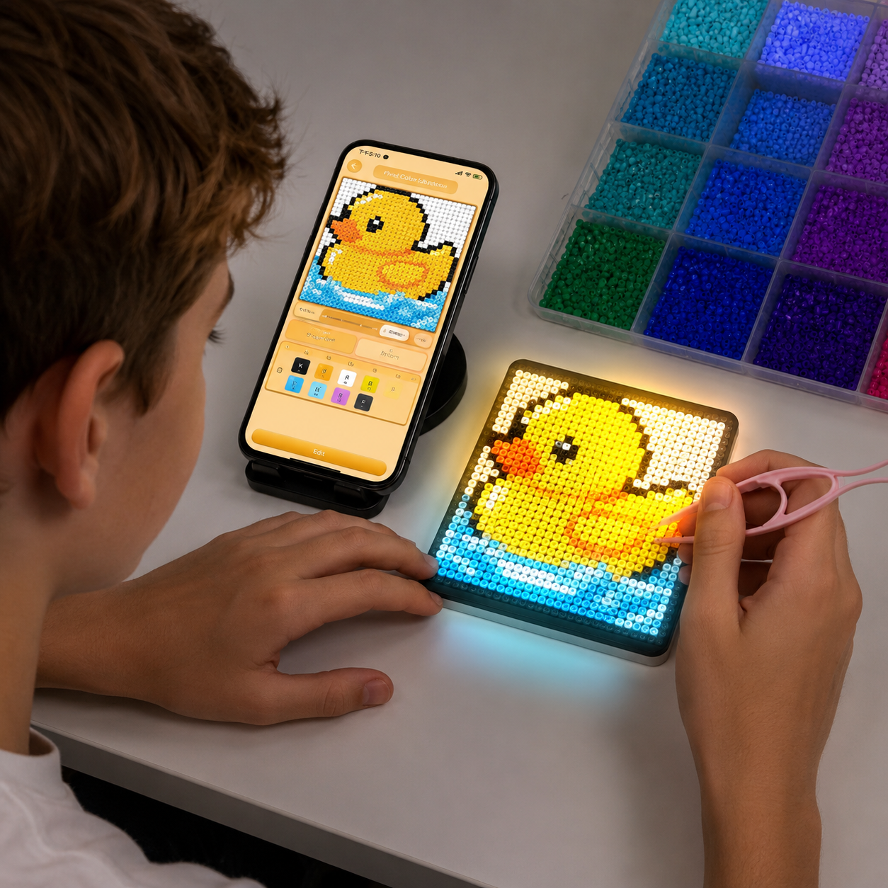 لوحة إضاءة LED ذكية للخرز الإل - مراجعة Diy Electronics Desk وسعره
