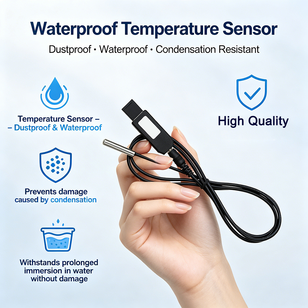 1 قطعة USB استشعار درجة الحرار - مراجعة Ds18B20 Temperature Sensor وسعره