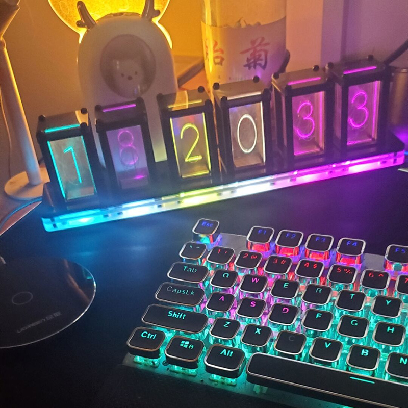 ساعة طاولة رقمية صامتة ليد ، أ - مراجعة Diy Electronics Desk وسعره