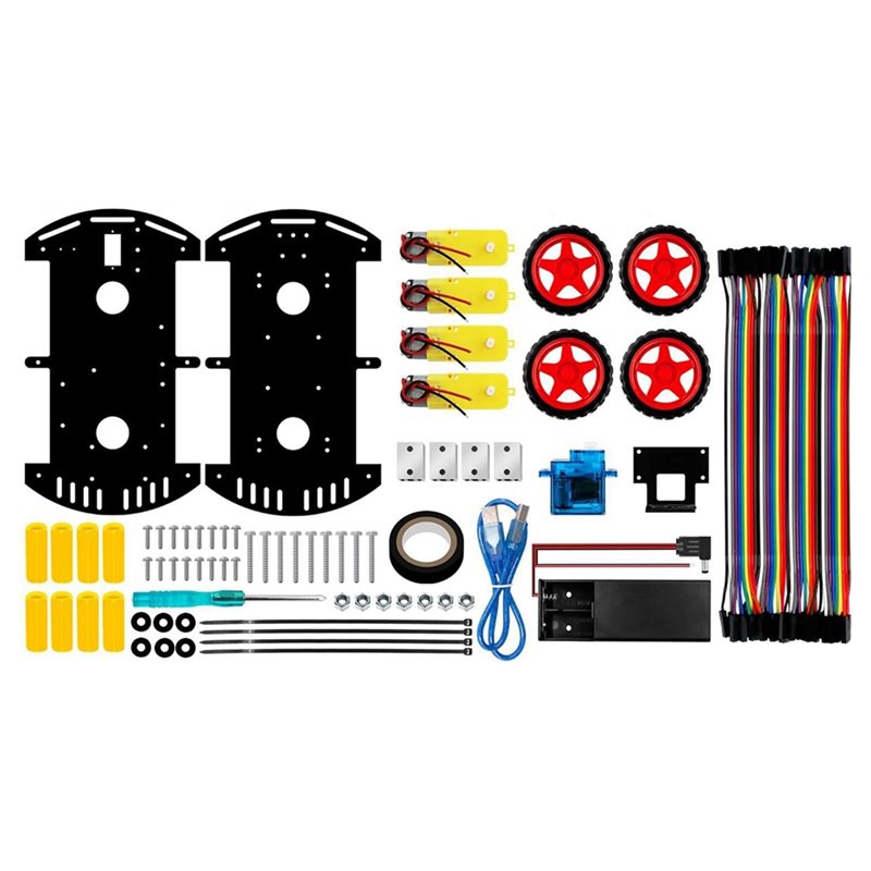 طقم سيارة روبوتية ذكية WOWFU-4 - مراجعة Arduino Uno Starter Kit وسعره