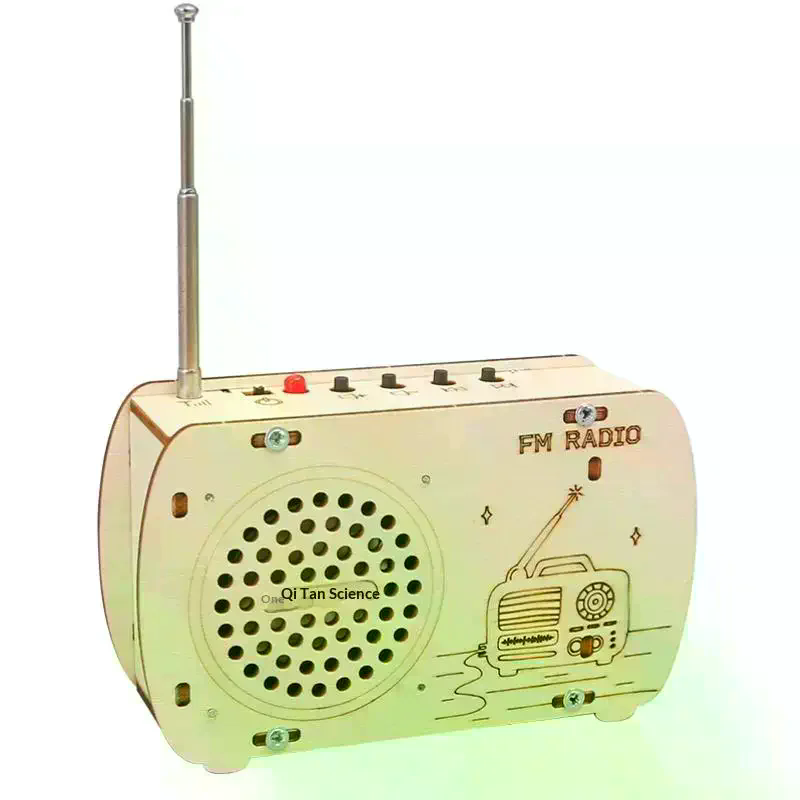 مجموعة راديو FM خشبية للتجميع  - مراجعة Diy Electronics Projects For Kids وسعره