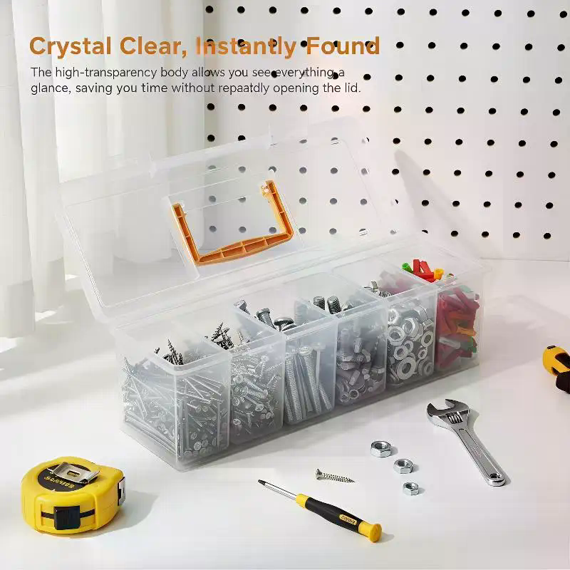 صندوق تخزين أدوات شفاف متعدد ا - مراجعة Diy Electronics Workshop وسعره