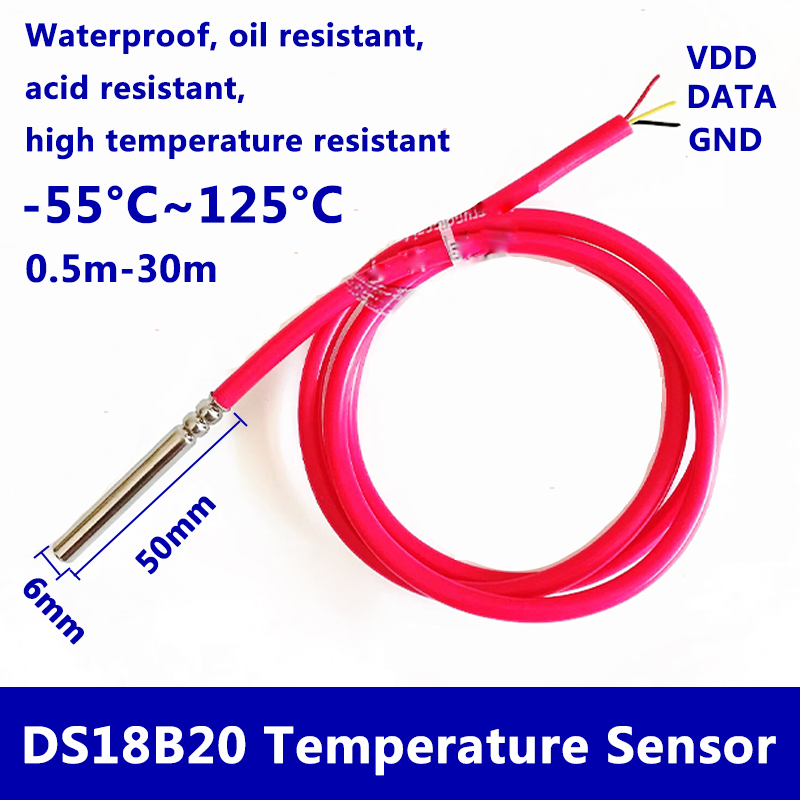 DS18B20 مستشعر درجة الحرارة ال - مراجعة Ds18B20 Temperature Sensor وسعره
